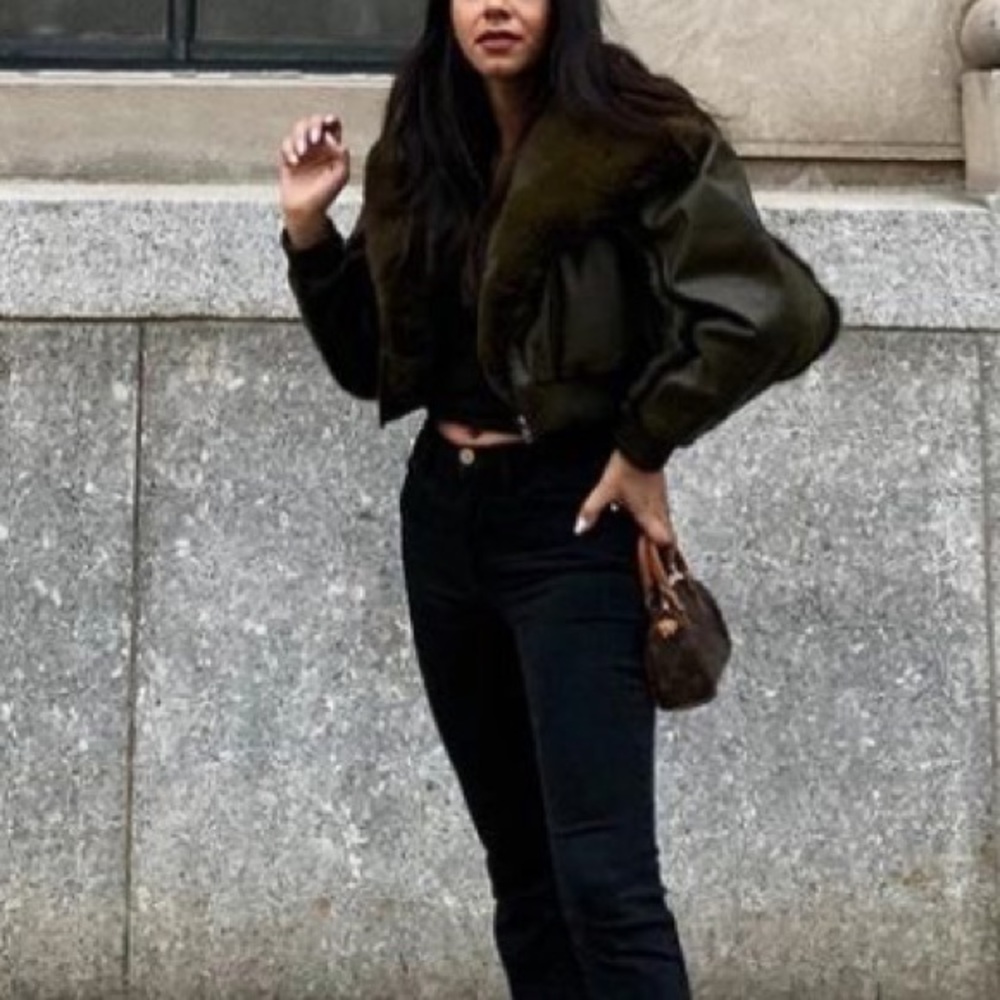 Faux Fur Cropped Coat
